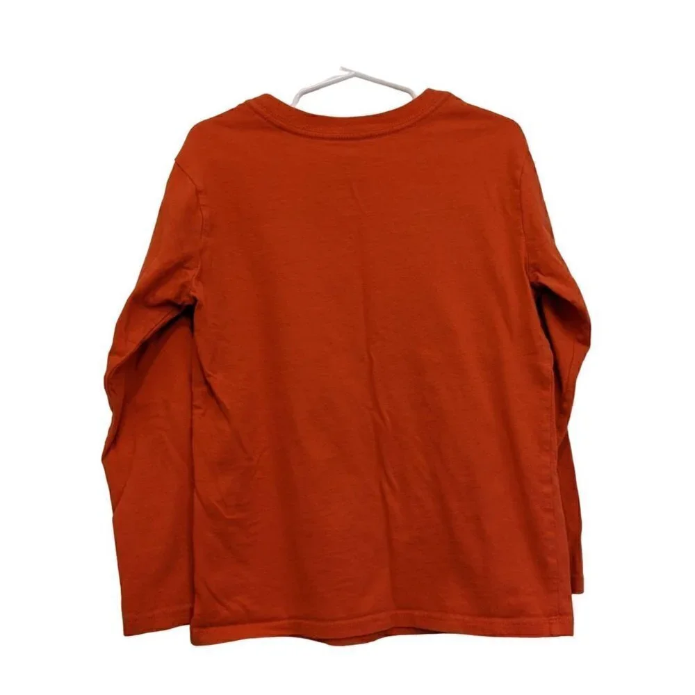 The Children's Place Halloween #CRUSHIN_IT Boys Long Sleeve Orange Shirt 5/6